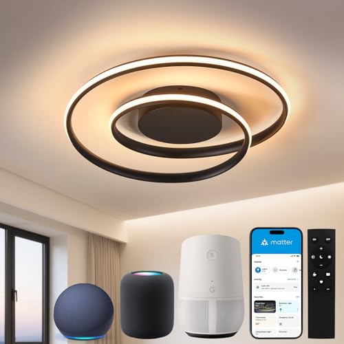 Sky angle Intelligente LED-Deckenleuchte - Dimmbar über Fernbedienung und App, 28W Farbe einstellbar 2500 LM 48 CM, für Schlafzimmer Wohnzimmer Sky angle Intelligente LED-Deckenleuchte - Dimmbar über Fernbedienung und App, 28W Farbe einstellbar 2500 LM 48 CM, für Schlafzimmer Wohnzimmer von Sky angle