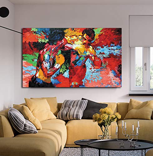 Sky art Modernes Filmposter, Boxen, Sport, bunte Leinwand, HD-Druck, Wandkunst für Esszimmer, Bild, Dekoration, Kunstwerk, fertig zum Aufhängen 32"x48" von Sky art