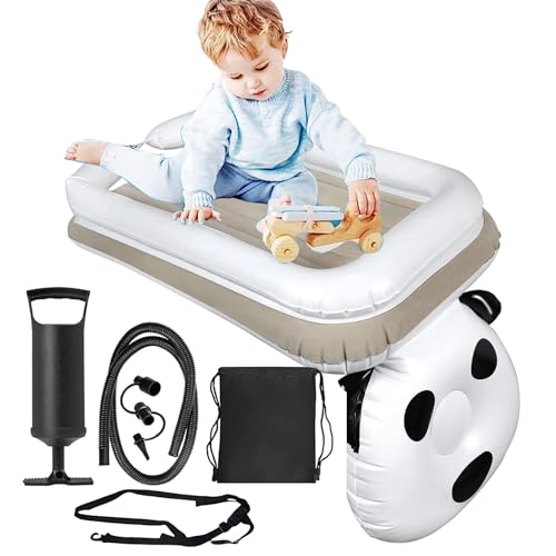 Auto Luftmatratze, Tragbare Bewegliche Baby SUV Aufblasbare Matratze Auto Matratze Rücksitz Kofferraum Matratze für Outdoor Selbstfahren Reisen Camping (Panda Style) von SkyFace