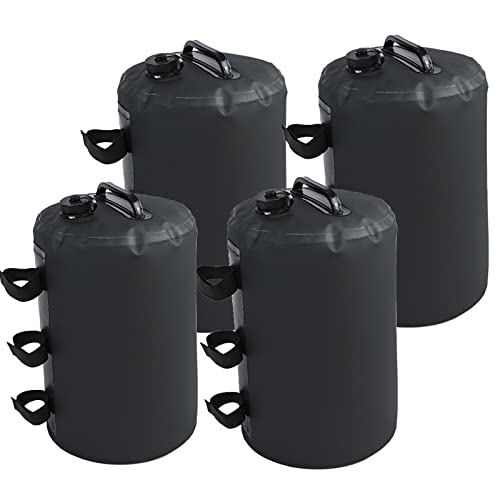 Canopy Water Gewichtsbeutel, Baldachin Gewichte Zelt Sandbeutel, Hochleistungs -wassergewichtsbeutel Für Pop -up -popebo -Baldachin Zelt Parasol, Außen -instant (Black, 10L, 18 * 40cm) von SkyFace