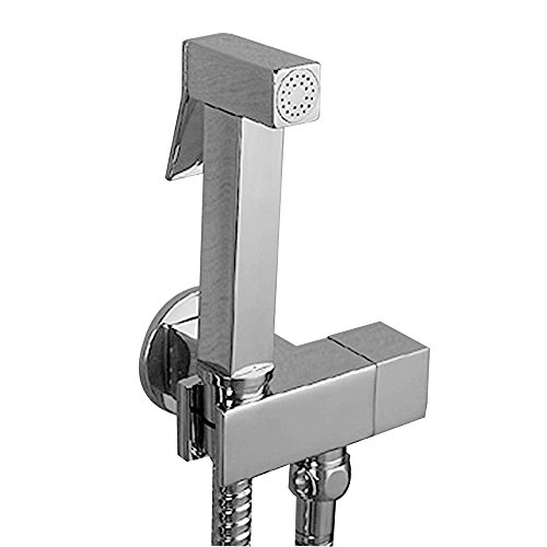 Skybath Shataff-WC-Handbrause aus Messing, Chrom, mit Messingabsperrventil, quadratisch Skybath Shataff-WC-Handbrause aus Messing, Chrom, mit Messingabsperrventil, quadratisch von Skybath