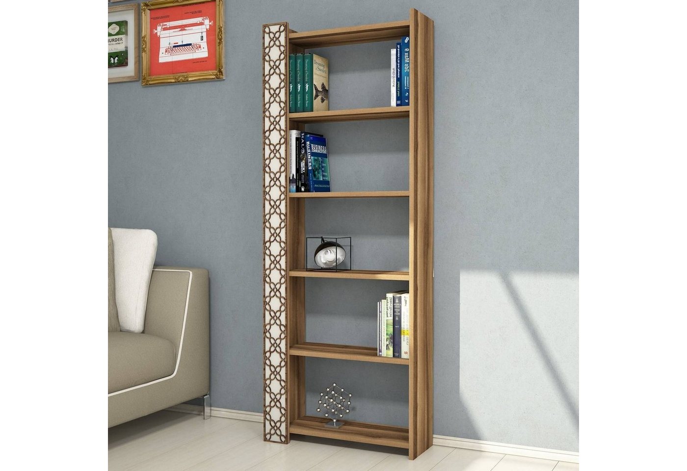 Skye Decor Bücherregal City HCT, Creme, Bücherregale, 170x64,6x24,2 cm von Skye Decor