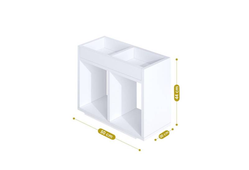 Skye Decor Bücherregal 100% MELAMINE COATED PARTICLE BOARD, 44 cm x 20 cm x 50 cm G3618 von Skye Decor