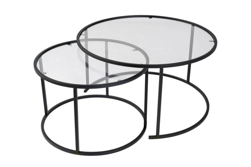 Skye Decor Couchtisch 100% TEMPERED GLASS und METAL, 80 cm - 60 cm, NRD110 (Set, 2-St., 2er-Set), Width 80 cm, Width 60 cm von Skye Decor