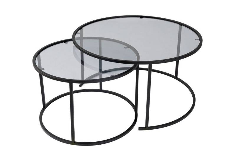 Skye Decor Couchtisch 100% TEMPERED GLASS und METAL, 80 cm - 60 cm, NRD110 (Set, 2-St., 2er-Set), Width 80 cm, Width 60 cm von Skye Decor