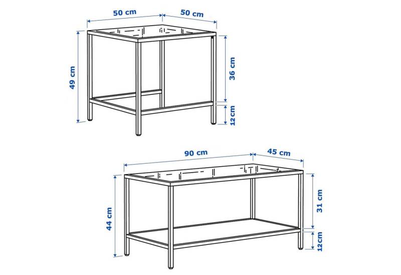 Skye Decor Couchtisch 100% TEMPERED GLASS, 49 cm x 15 mm x 15 mm N1145 von Skye Decor