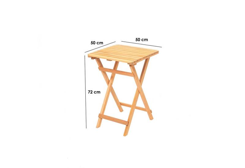 Skye Decor Gartentisch 100% BEECH WOOD, 72 cm x 50 cm x 50 cm D1120 von Skye Decor