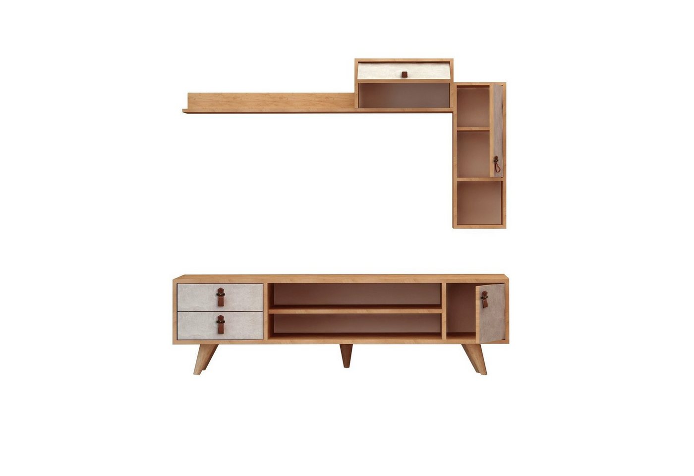 Skye Decor TV-Schrank 100% MELAMINE COATED PARTICLE BOARD, 80 cm x 15 cm x 140 cm D3010 von Skye Decor