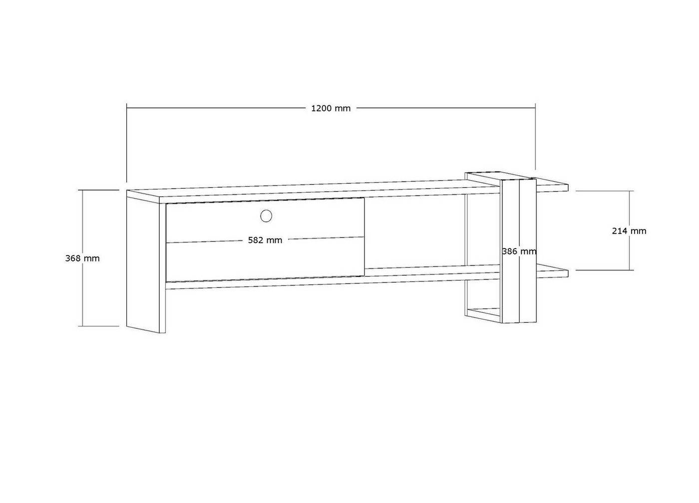 Skye Decor TV-Schrank 100% MELAMINE COATED PARTICLE BOARD, 36,8 cm x 25 cm x 120 cm Q3064 von Skye Decor
