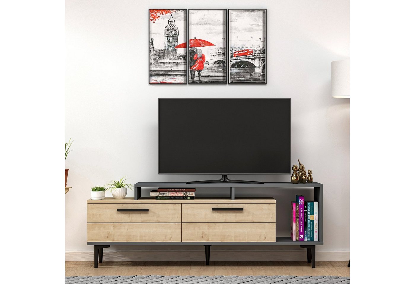 Skye Decor TV-Schrank Schränke, 54x150x31,4 cm, 100% Melaminbeschichtete Partikelplatte von Skye Decor