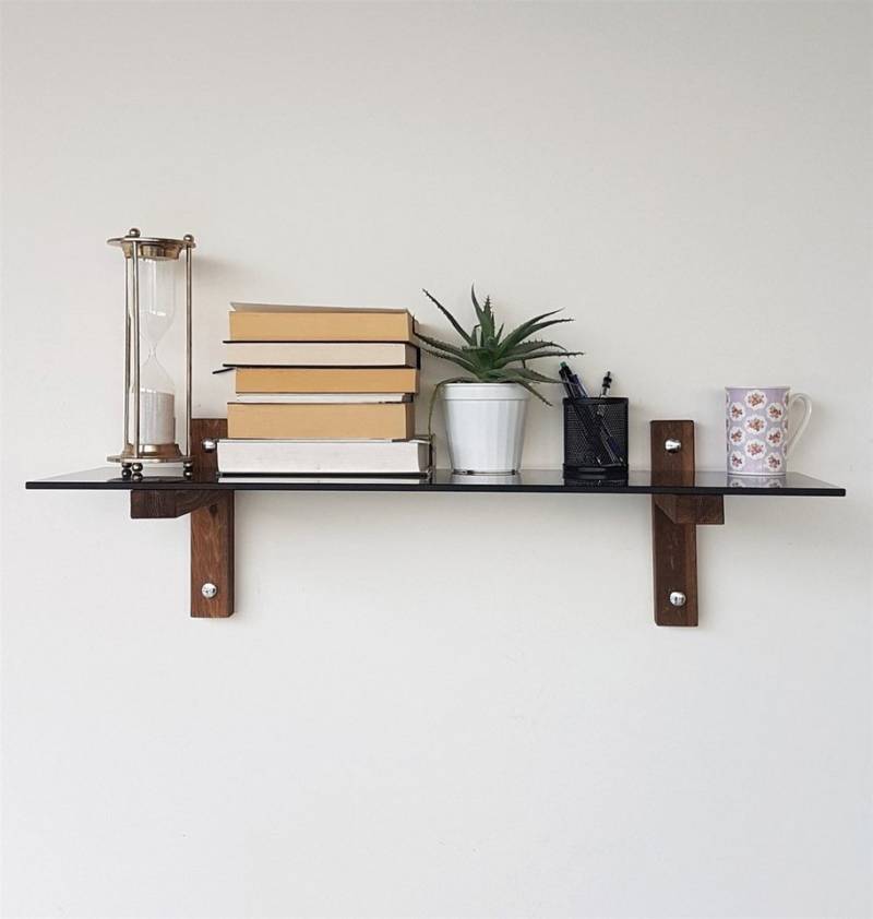 Skye Decor Wandregal R101NOS, Nussbaum, Wandregale, 25x85x25 cm, 100% getempertes Glas von Skye Decor