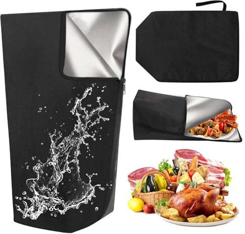 BBQ Decke zum Ausruhen von Fleisch, Wiederverwendbare Grilltasche Fleisch Ruhedecke Faltbar Isoliert mit Wasserdichtem Reißverschluss BBQ Zubehör von Skyearman