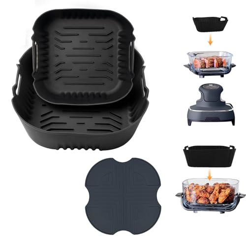 Silikonform Air Fryer Zubehör für Ninja CRISPi Luftfritteuse FN101EUSG, Silikoneinsätze für Ninja FN101EU Luftfritteuse Silikonform Air Fryer Zubehör für Ninja CRISPi Luftfritteuse FN101EUSG, Silikoneinsätze für Ninja FN101EU Luftfritteuse von Skyearman