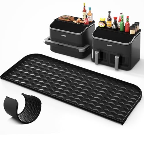 Silikonmatte für Cosori Air Fryer 10 l Twinfry und Cosori Air Fryer 8,5 l, Aufbewahrungsregal, wiederverwendbar, Silikonform, Zubehör für Airfryer Cosori (Matte) von Skyearman