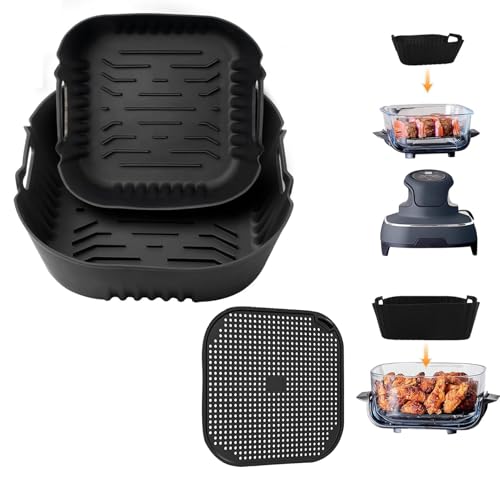 Spritzschutzgitter aus Silikon, wiederverwendbar, für Ninja CRISPi Luftfritteuse FN101EUSG, Air Fryer Zubehör für Ninja FN101EU Spritzschutzgitter aus Silikon, wiederverwendbar, für Ninja CRISPi Luftfritteuse FN101EUSG, Air Fryer Zubehör für Ninja FN101EU von Skyearman