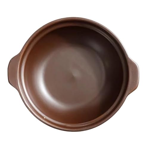 Schmortopf 600 ml 900 Auflauf Keramik Suppentopf Gedämpfter Reis Geschmorter Hühnerreis Hitzebeständiger Topf Tontopf Kochzubehör(A 900ML) von SkyjOy