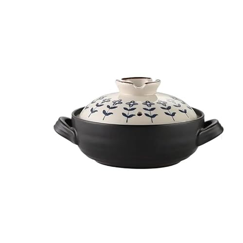Schmortopf Auflauf Eintopf Topf Keramik Kochgeschirr Suppe Kochtöpfe Hochtemperaturbeständige Antihaftpfannen for die Küche(1.5L B) von SkyjOy