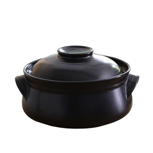 Schmortopf Auflauftopf aus Keramik, Suppentopf, gedämpfter Reis, geschmorter Hühnerreis und hitzebeständiger Topf(1L) von SkyjOy