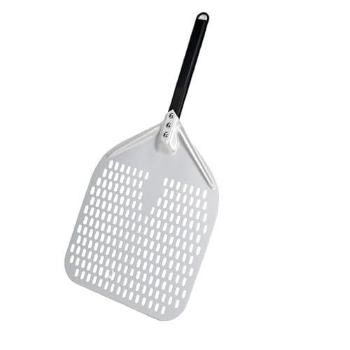 SkyjOy Pizzaschaufel 14/13/12 Zoll perforierte Pizzaschaufel, rechteckige, Aluminium-Hartbeschichtung oder eloxierte(12 inch 62.5 cm) von SkyjOy