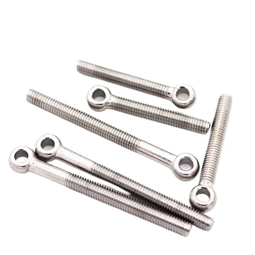 öSenschrauben M5 M6 M8 M10 M12 M14 M16 GB798 304 Edelstahl Öse Kreis Loch Bolzen Ring Ösenschraube Augenschraube Metrisches Gewinde Ringschraube(70mm,M5 5pcs) von SkyjOy