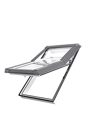 AFG Skylight Premium Dachfenster PVC 66 x 140 mit Eindeckrahmen Schwingfenster Dachflächenfenster von Skylight Premium
