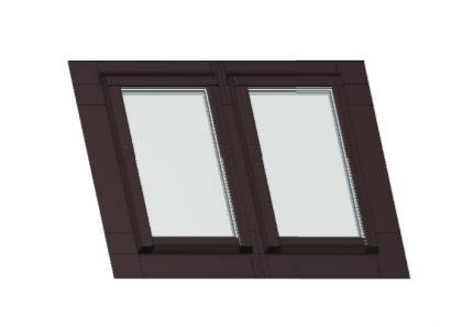 Skylight Sparlösung DUO" Dachfenster nebeneinander mit Kombi Eindeckrahmen" von Skylight