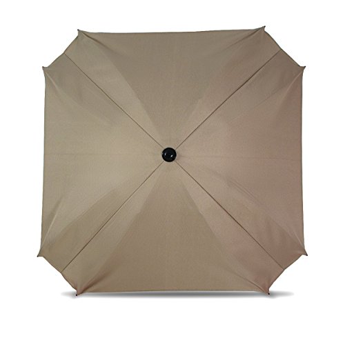 Skyline New Sonnenschirm für Kinderwagen, mit flexiblem Befestigungsarm, Sonnenschirm mit UV-Schutz, Durchmesser 70 cm (Beige) von Skyline