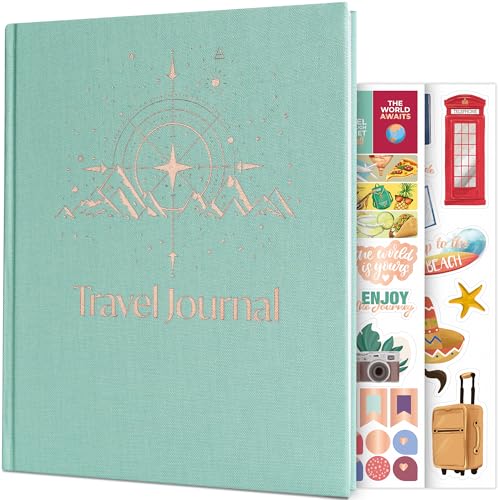 Skyline Travel Journal – Traveling Diary & Photo Journal – Vacation Essentials for Family, Men & Women – Bucket List Notebook (Ice River Compass) von Skyline