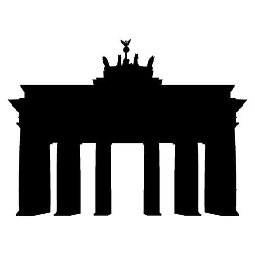 Skyline4u Aufkleber Brandenburger Tor Wahrzeichen Aufkleber Berlin in 8 Größen und 25 Farben (10x7,4cm schwarz) von Skyline4u