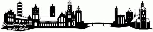 Skyline4u Brandenburg an der Havel Skyline Aufkleber Sticker Autoaufkleber City Gedruckt in 7 Größen (20x4,3cm schwarz) von Skyline4u