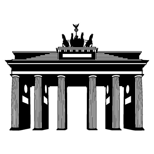 Skyline4u Brandenburger Tor Wandtattoo bekanntes Wahrzeichen in 2 Größen und 10 Farben (70x52cm schwarz) von Skyline4u