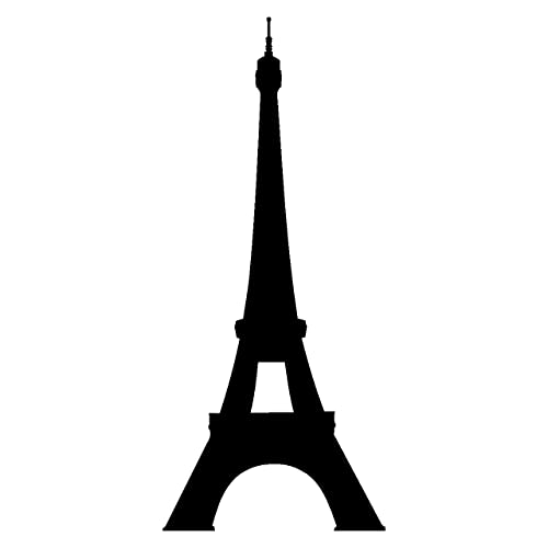 Skyline4u Eiffelturm Aufkleber Pariser Wahrzeichen in 8 Größen und 25 Farben (17x40cm schwarz) von Skyline4u