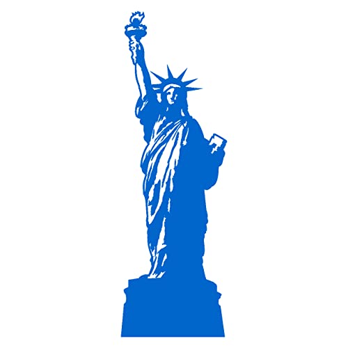 Skyline4u Freiheitsstatue Aufkleber das Wahrzeichen New York in 8 Größen und 25 Farben (20x60cm azurblau) von Skyline4u