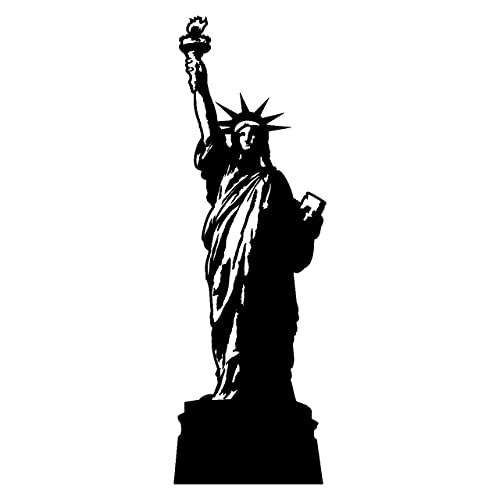 Skyline4u Freiheitsstatue Aufkleber das Wahrzeichen New York in 8 Größen und 25 Farben (23x70cm schwarz) von Skyline4u