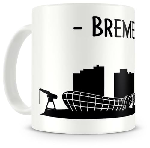 skyline4u Geschenk Bremerhaven Tasse für Kaffee oder Tee H:95mm/D:82mm weiß von skyline4u