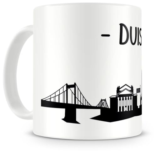 Skyline4u Geschenk Duisburg Tasse für Kaffee oder Tee 300ml weiß von Skyline4u