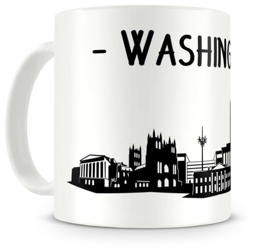 skyline4u Kaffeetasse Washington, D.C. als Geschenk H:95mm/D:82mm weiß von skyline4u