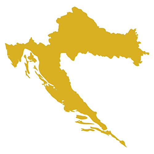 Skyline4u Kroatien Aufkleber in 7 Größen und 25 Farben (10x9,7cm Gold) von Skyline4u
