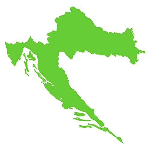 Skyline4u Kroatien Aufkleber in 7 Größen und 25 Farben (10x9,7cm lindgrün) von Skyline4u