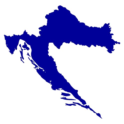 Skyline4u Kroatien Aufkleber in 7 Größen und 25 Farben (15x14,6cm brillantblau) von Skyline4u