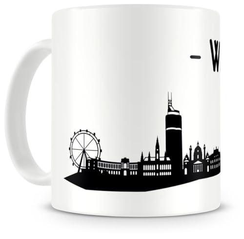 Skyline4u Tasse mit Wien Skyline für Kaffee oder Tee 300ml weiß von Skyline4u