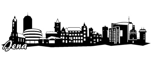 Skyline4u Wandtattoo JENA Skyline mehrere Größen 170 x 45cm schwarz von Skyline4u