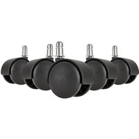 AMSTYLE 5er Set Hartbodenrollen Schwarz 11 / 50 mm für harte Böden AMSTYLE 5er Set Hartbodenrollen Schwarz 11 / 50 mm für harte Böden von Skyport