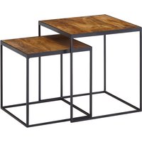 WOHNLING Beistelltisch Massivholz Satztisch 2 teilig Couchtisch Tisch Set Eckig WOHNLING Beistelltisch Massivholz Satztisch 2 teilig Couchtisch Tisch Set Eckig von Skyport