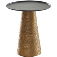 WOHNLING Beistelltisch Metall Sofatisch Ø 40 cm Tisch Wohnzimmertisch Rund Gold von Skyport