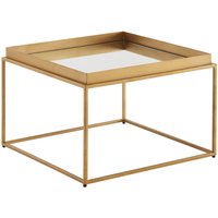 WOHNLING Couchtisch Glas Spiegel 60x60x41cm Sofatisch Wohnzimmertisch Gold Tisch von Skyport