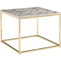 WOHNLING Couchtisch Marmor Optik Weiß 60x60x45 cm Wohnzimmertisch Tisch Metall WOHNLING Couchtisch Marmor Optik Weiß 60x60x45 cm Wohnzimmertisch Tisch Metall von Skyport