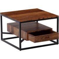 WOHNLING Couchtisch Sofatisch Massivholz 60x60x40 cm Wohnzimmertisch Tisch Eckig von Skyport