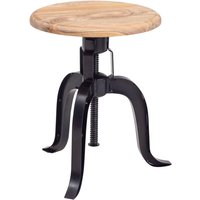 WOHNLING Drehhocker Metall / Holz Massiv 39x62,5x39 cm Dekohocker Hocker Rund WOHNLING Drehhocker Metall / Holz Massiv 39x62,5x39 cm Dekohocker Hocker Rund von Skyport