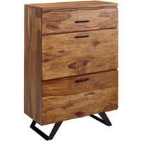 WOHNLING Kommode 80x120x41,5 cm Holz Massiv Highboard Anrichte Schubladenkommode von Skyport